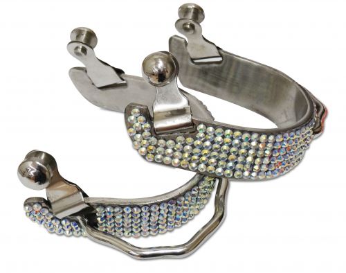 Ladies size bling rhinestone bumper spurs