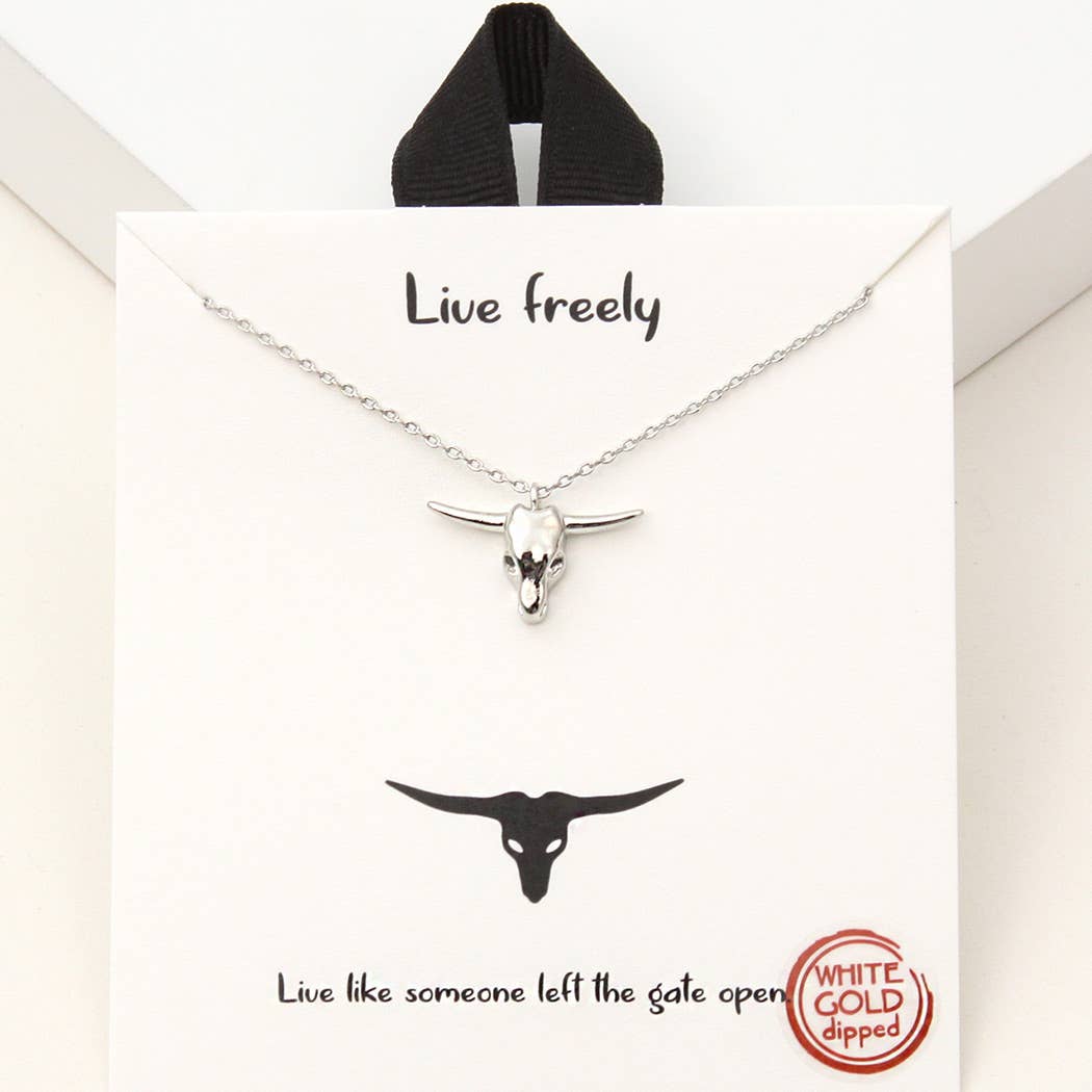 Bull Head Charm Necklace