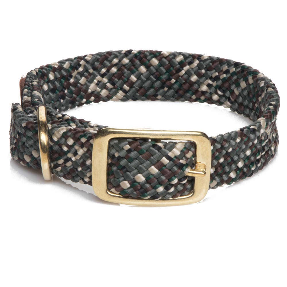 Double Braid Collars - 1" width w/Brass Hardware