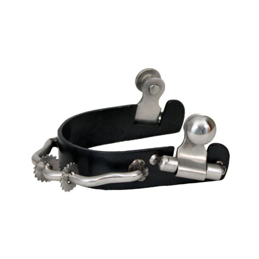 Ladies/Youth Size Black Steel Bumper Rowel Spur