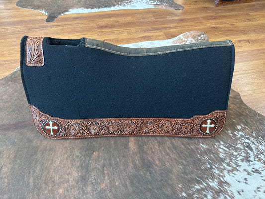 Flowered Faith Contoured Felt Saddle Pad