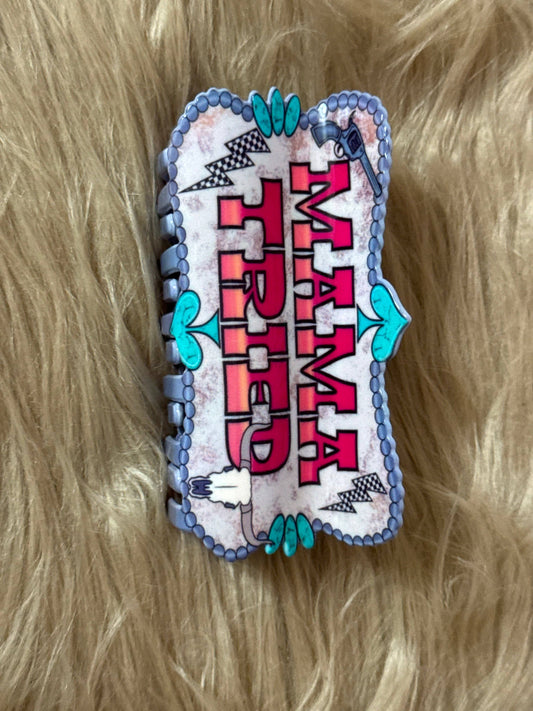 Mama Tried Printed Claw Clip
