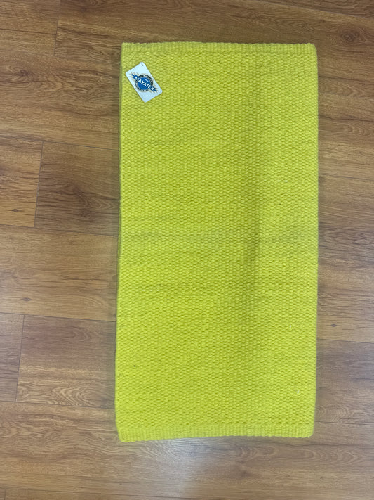 36x34 Yellow Wool Saddle Blanket