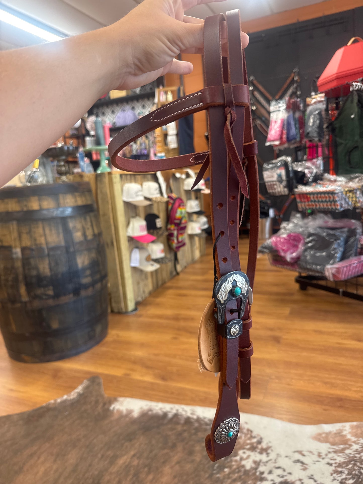 Turquoise Halo Browband Headstall