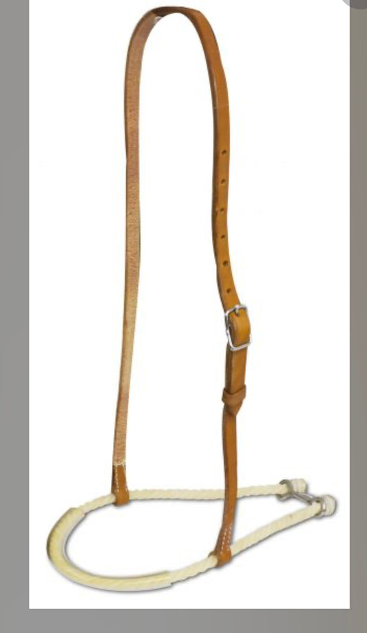 Rubber covered rope tie down with Argentina cow leather strap