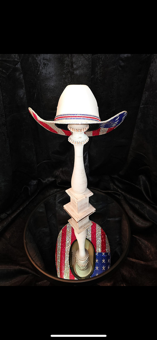 Feelin Royal Straw American Flag 7 1/8