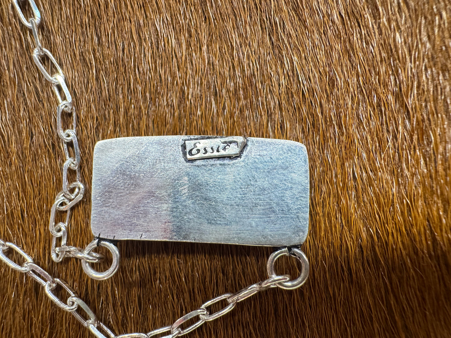 Handcrafted Genuine Turquoise Bar Necklace
