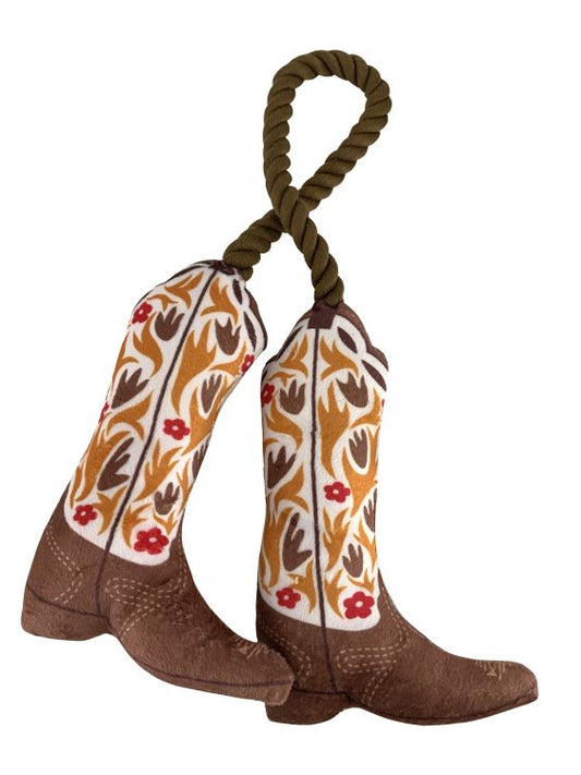 Western Plush Squeaky Dog Toy
