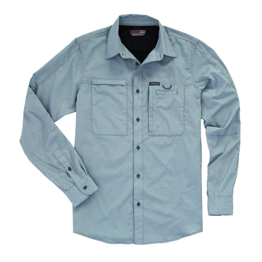 NSB94BG - Wrangler Outdoor Hike To Fish Long Sleeve Shirt - Bering Sea