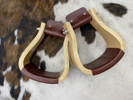 White Ashwood Wooden stirrups
