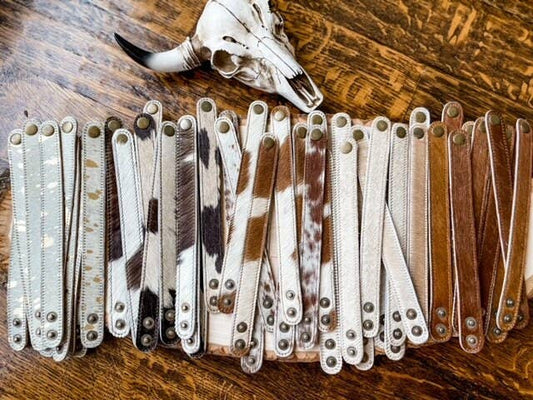 Hair on Cowhide Cuff Bracelet