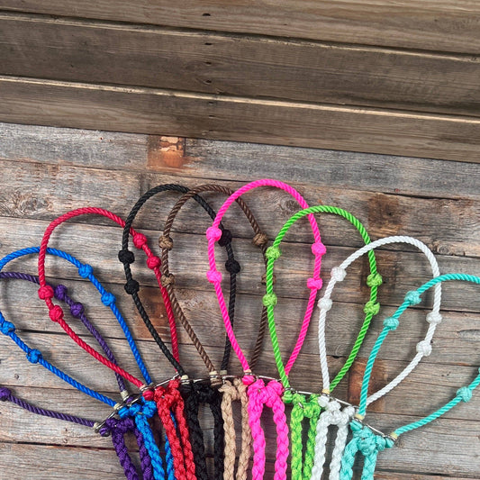 Lariat Hackamore and Double Reins - Assorted Colors
