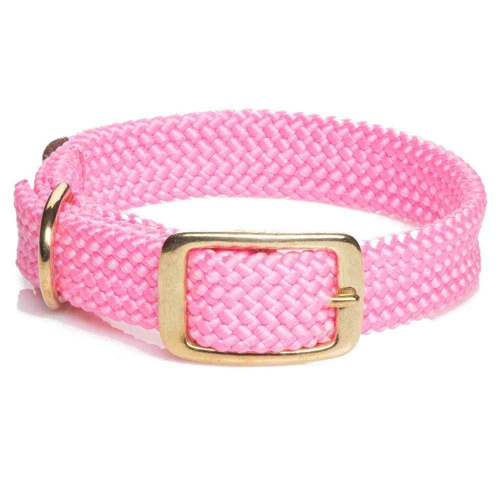 Double Braid Jr Collars - 9/16" width w/Brass Hardware