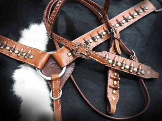 Showman "Ammo Belt" Headstall and breast collar set