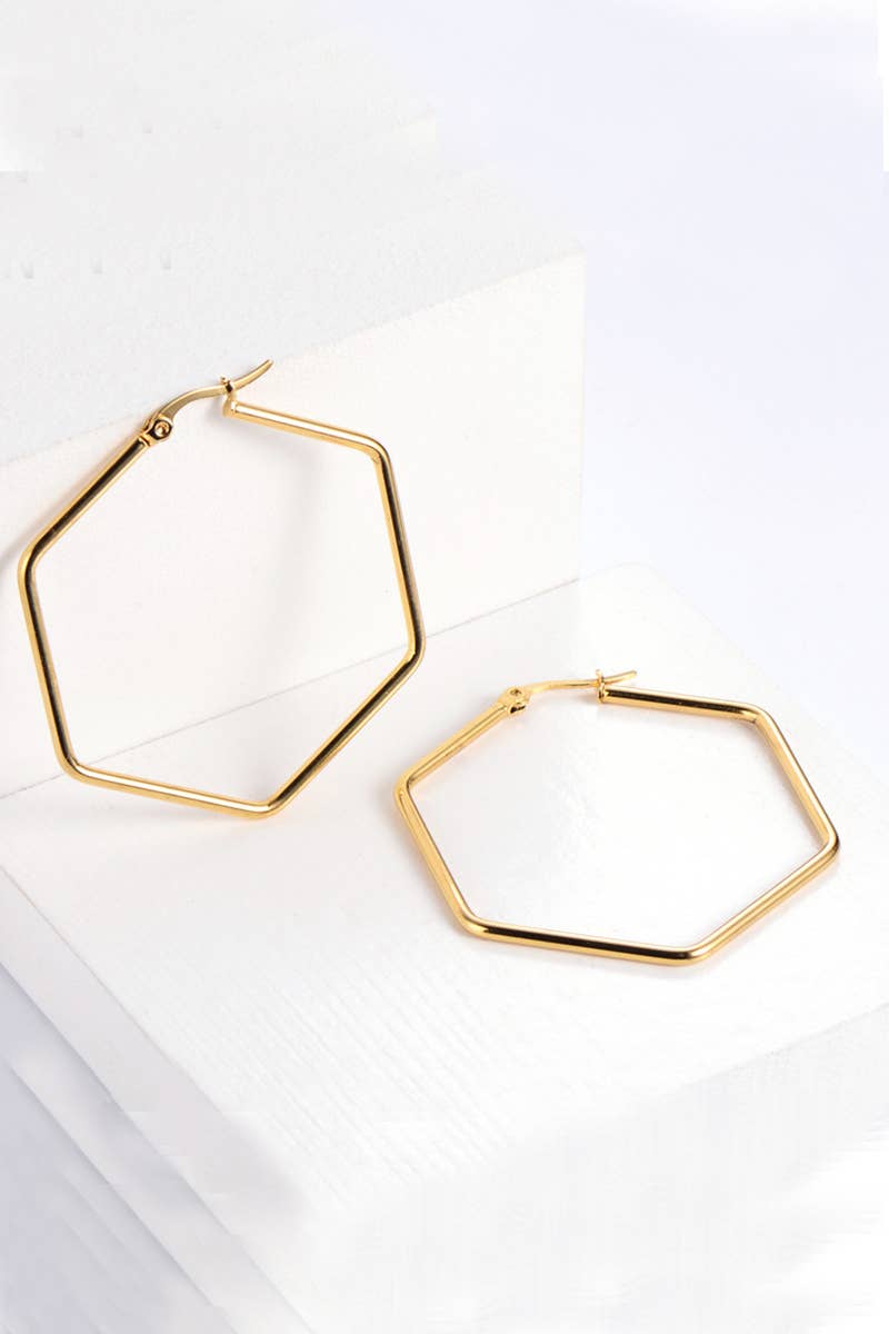 18K GOLD PLATED STAINLESS STEEL EARRINGs