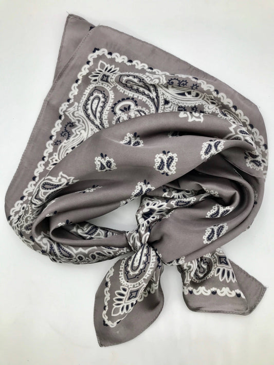 Silk/Rayon Silver/Gray Wild Rag