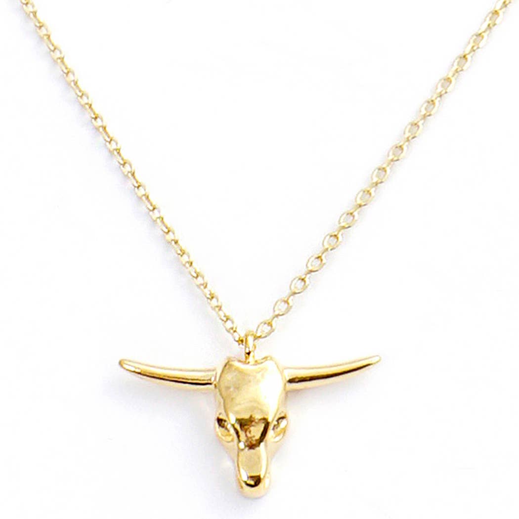 Bull Head Charm Necklace