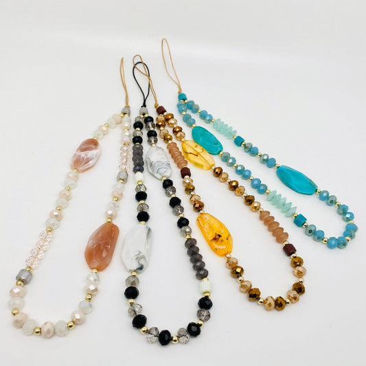 Crystal Beaded Mobile Phone Lanyard
