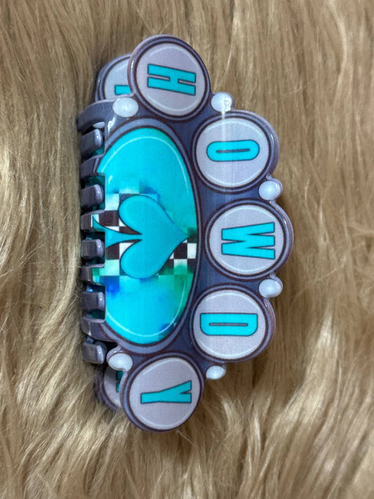 Howdy Printed Claw Clip