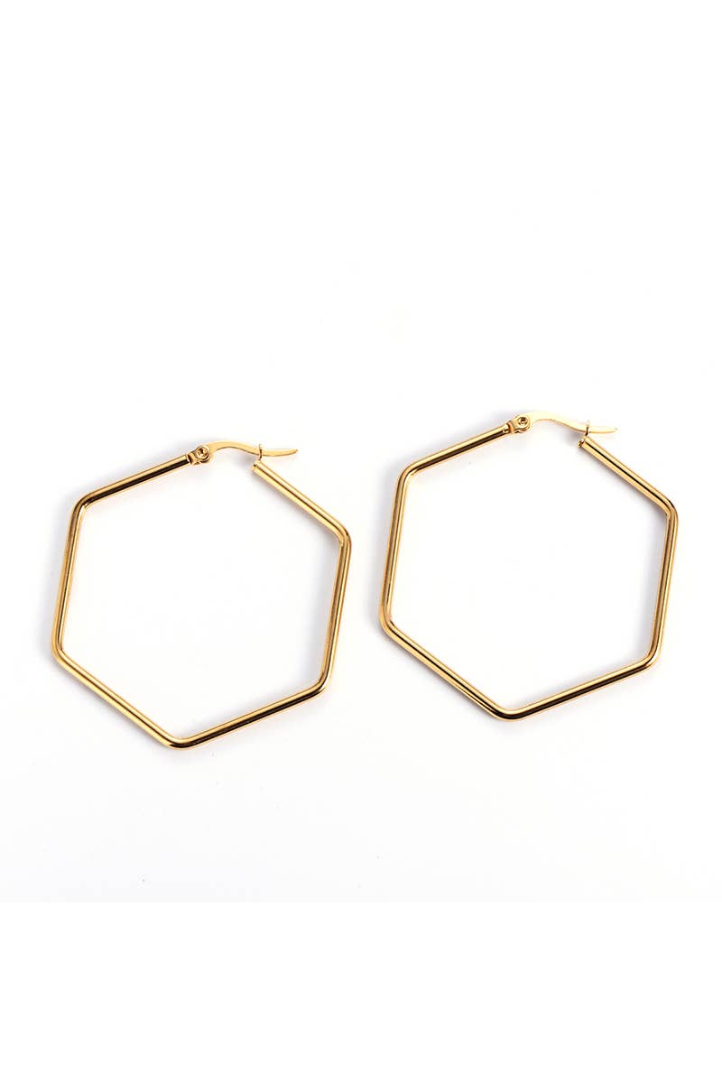 18K GOLD PLATED STAINLESS STEEL EARRINGs