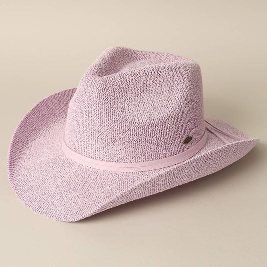 Solid Terry Cloth Cowboy Panama Adjustable Sun Hat