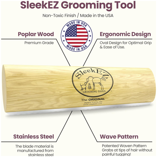 SleekEZ® Horse Brush for Shedding and Grooming (10 inch)