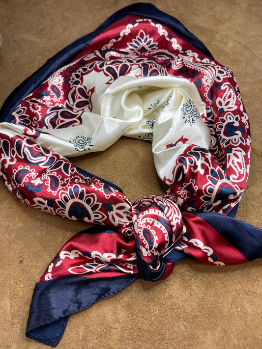 Navy and Red Bandana Wild Rag