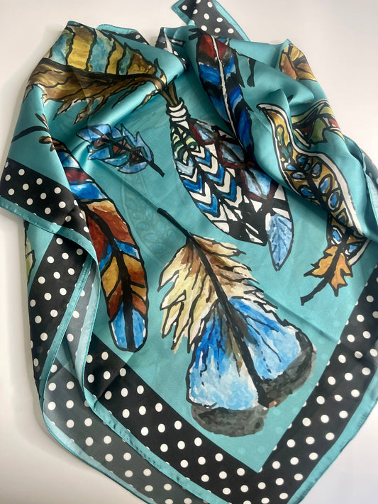 Feather Blues Wild Rag