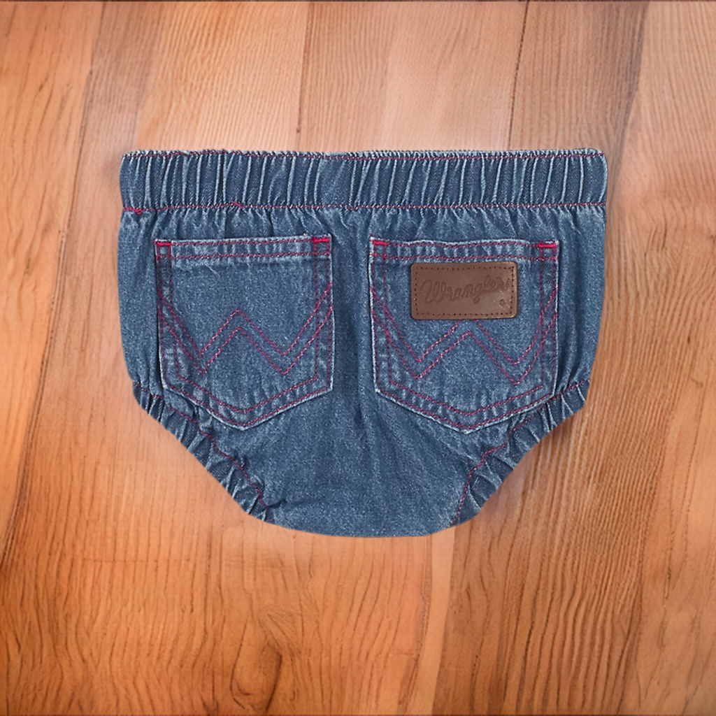 Baby Wrangler® Diaper Cover in Denim/Pink