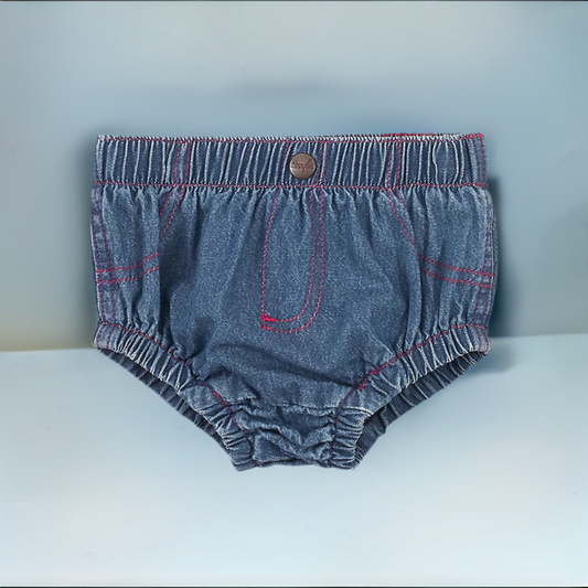 Baby Wrangler® Diaper Cover in Denim/Pink