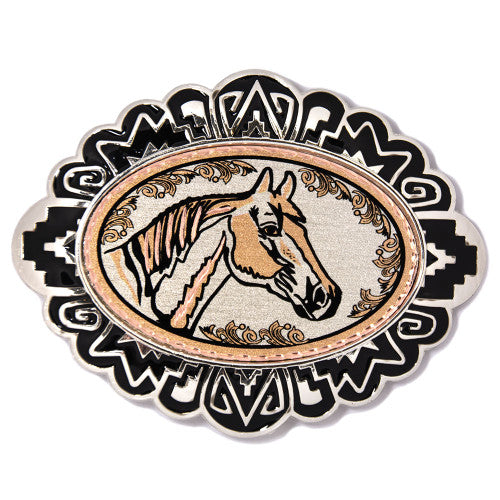 Horse Head Copper Belt Buckle