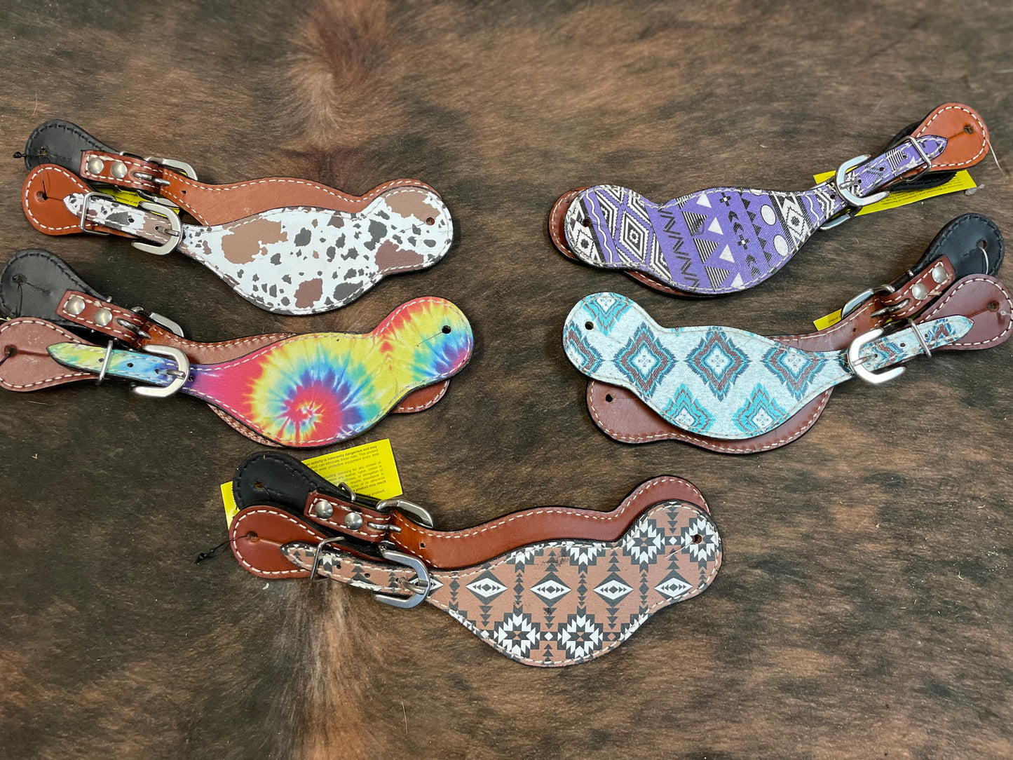 Showman Ladies Printed Spur Straps