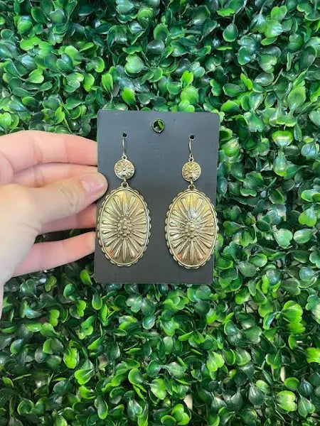 Gold Concho Earrings